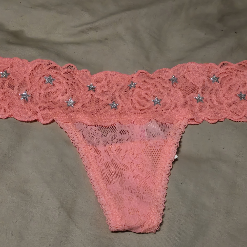 PINK Victoria's Secret Coral Lace Panties
